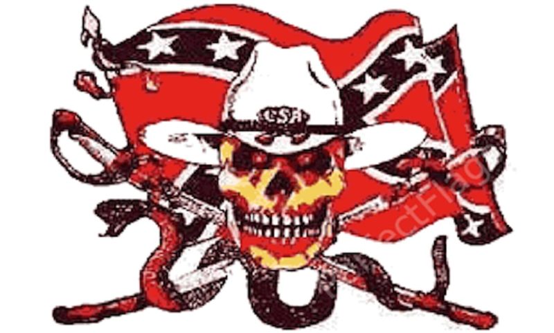 Rebel Confederate Snake n Skull Flag, Rebel Flags, Confederate Flags, Skull Confederate Snake Flag