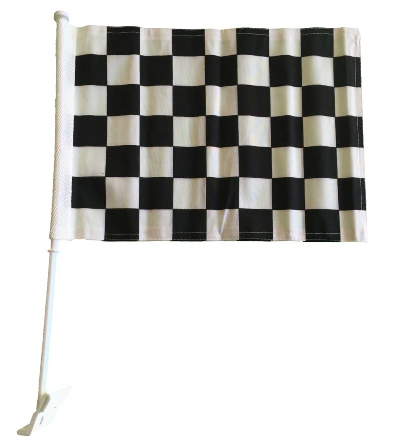 Black and White Checkered Car Flag