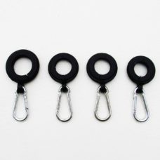 4 Rubber Swivel Rings with Caribiner Clips for Flagpoles